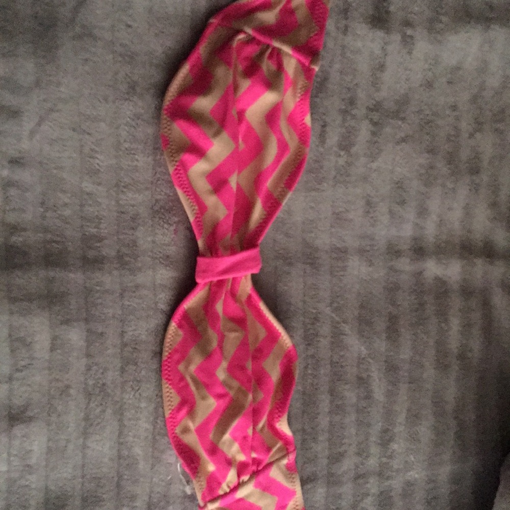 Pink strapless Charlotte russe bikini